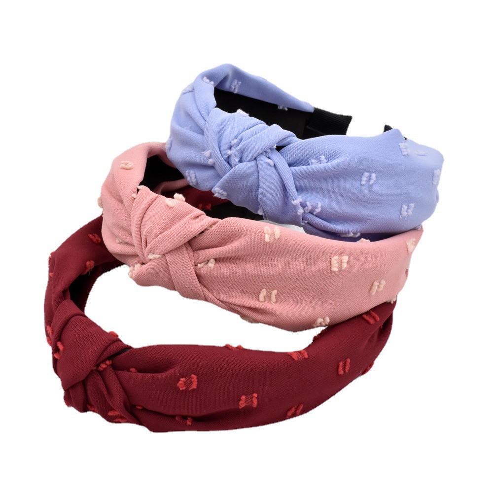 Wholesale Jewelry Simple Solid Color Fabric Small Butterfly Hairband Nihaojewelry display picture 8