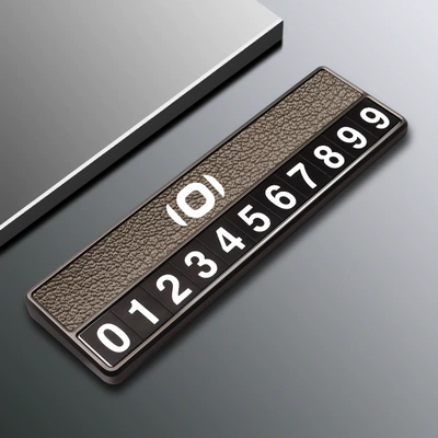 Plate A06/Q05 Special Aluminum Alloy | Nömrəli dayanma kartı - qiyuan-d-type-parking-sign-brown-comes-with-5-sets-of-number-plates