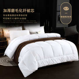 酒店布草春秋被芯加厚单双人保暖被子秋冬季羽丝绒被芯厂家批发团