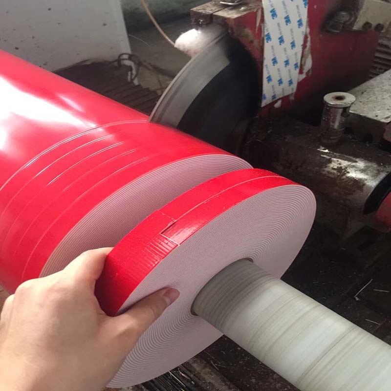 刘氏东莞强粘pe泡棉汽车胶带绿色红膜蓝膜 PE铝箔发泡瓶盖垫片