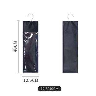 Environmentally Friendly Non-Woven Hair Bundle Hair Piece Dust Bag Transparent Zipper Wig Packaging Storage Bag Factory Direct Sales