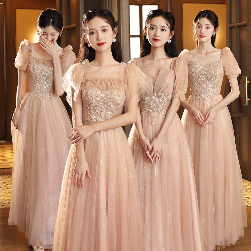 Fuchsia autumn bridesmaid dress