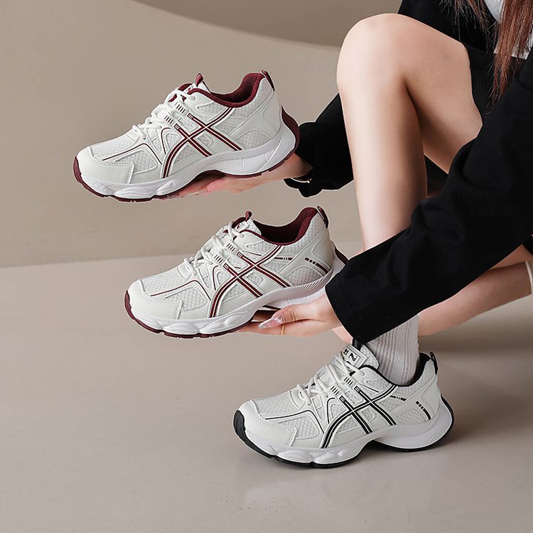 Taizhou Sports Style Large Size Dad Shoes 2025 Autumn and Winter New Color Matching Mesh Running Shoes Women's Fashion Casual Shoes