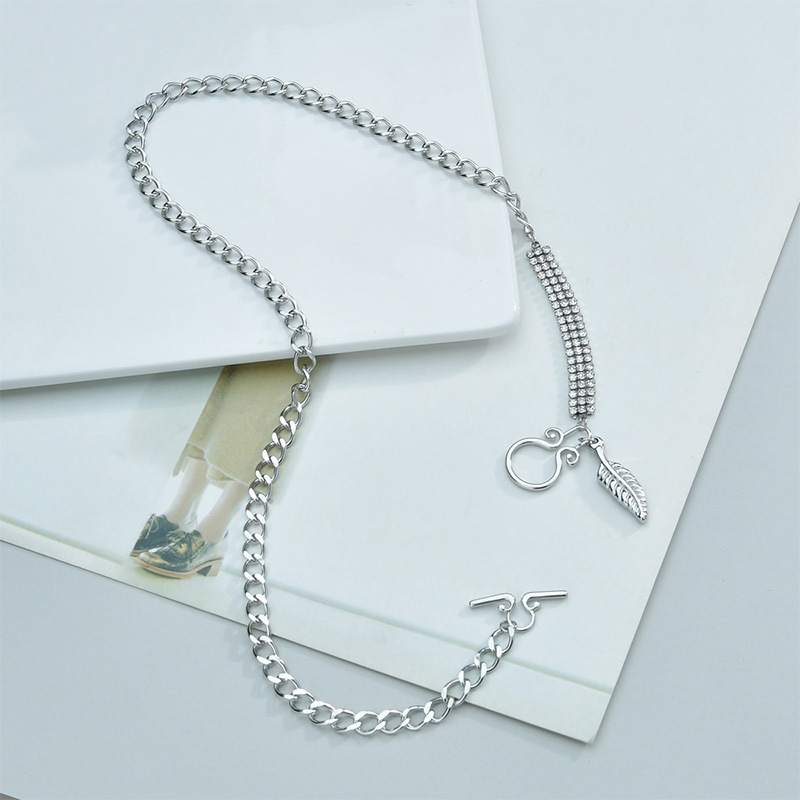 New Design Sense Ot Buckle Leaf Stainless Steel Necklace Wholesale display picture 4