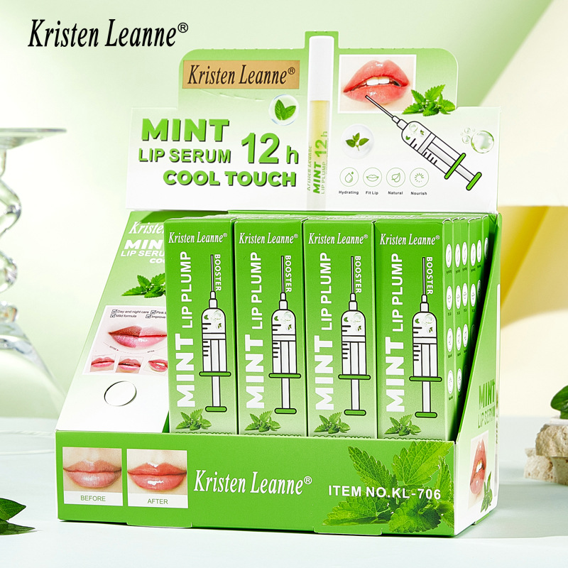 Aceite labial de larga duración Black Technology de KRISTEN LEANNE con efecto refrescante y transparencia de menta Duddy Lips_voghion.com