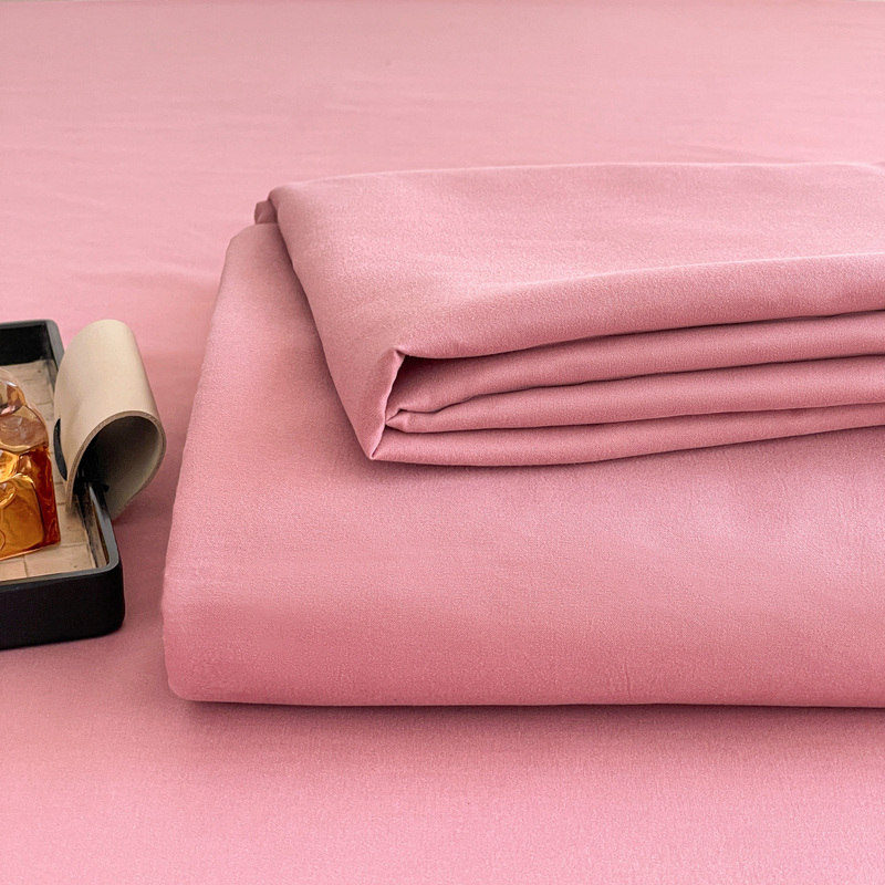インス風ベッドシーツ単品夏無地学生寮ダブル2025新作ベッドシーツウォッシュドコットン3点セット3|undefined
