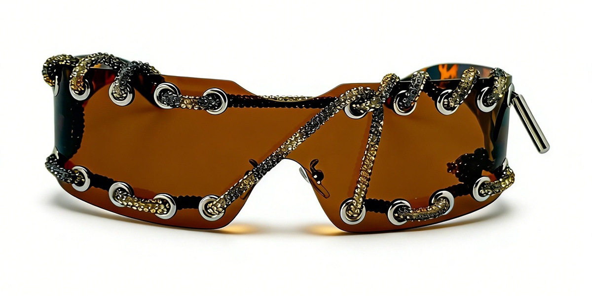Cyberpunk Y2k Frameless Punk Sunglasses With Metal Rivet Details_voghion.com