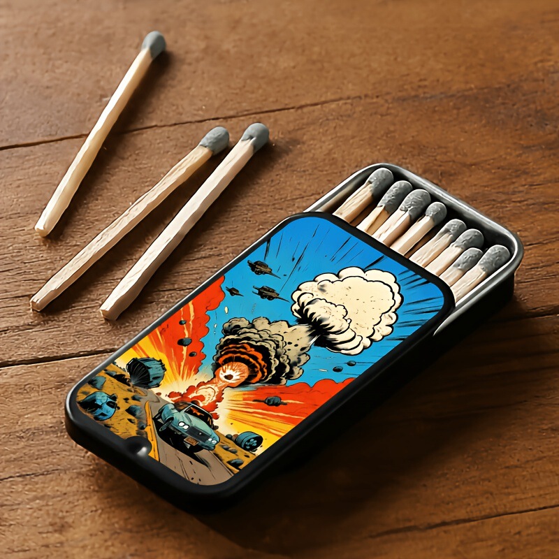 Foreign Trade Cross-Border Metal Pull-Out Matchbox, Creative Moisture-Proof and Anti-Squeeze Portable Household Outdoor Cigarette Lighting Tool Foreign Trade Cross-Border Metal Pull-Out Matchbox, Creative Moisture-Proof and Anti-Squeeze Portable Household Outdoor Cigarette Lighting Tool