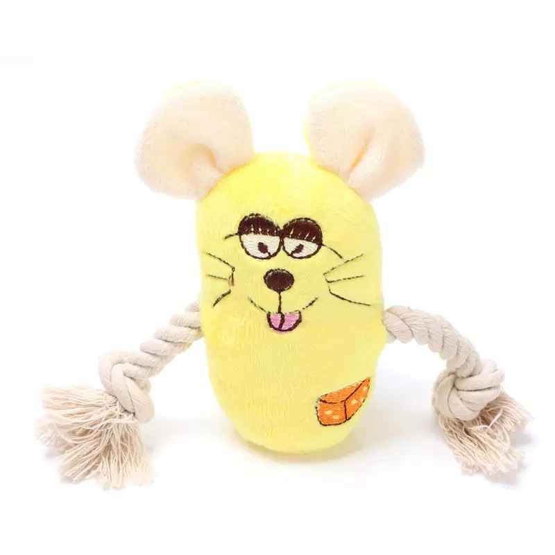 Plush sound knot-yellow mouse (22*14cm, 32g)