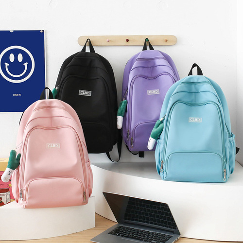 2024 Korean Style Fashion Casual School Bag Lightweight Student Backpack Set of 3 Campus Large Capacity Dual-Shoulder Bag