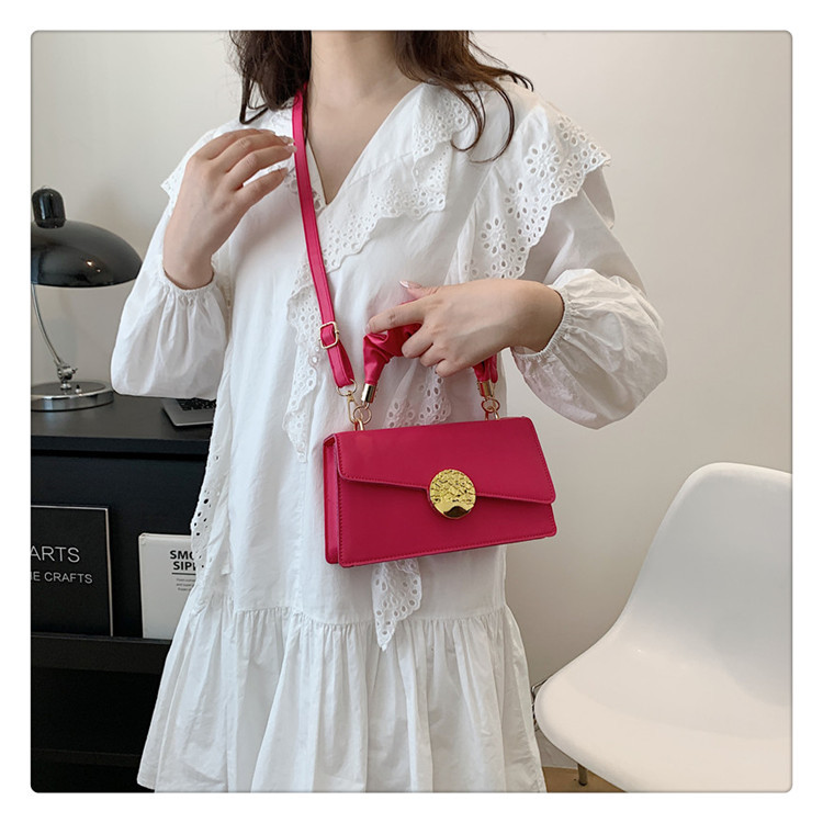 262g Weight Magnetic Buckle Closure Type Single Shoulder Strap Strap Type Crossbody Bag Bags Type Casual, Holiday Occasion Pu Leather Material Solid Color Pattern All Seasons Season Women's Gender Streetwear Style Square Shape Medium Size Women's Medium Pu Leather Solid Color Streetwear Square Magnetic Buckle Crossbody Bag 14