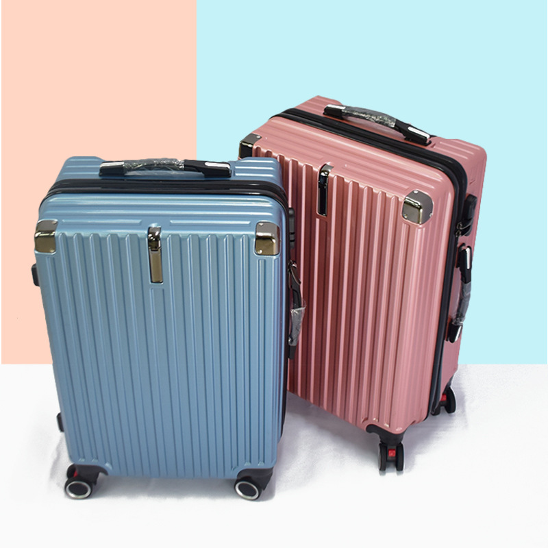 新款学生行李箱静音万向轮潮流拉杆箱包角登机箱20寸拉链旅行箱