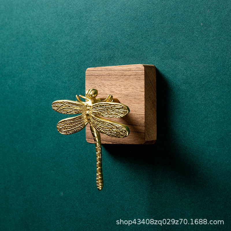 Tirador de latón vintage con forma de animal para armario, decoración de lujo ligero para puertas de armario, gancho pequeño para almacenamiento