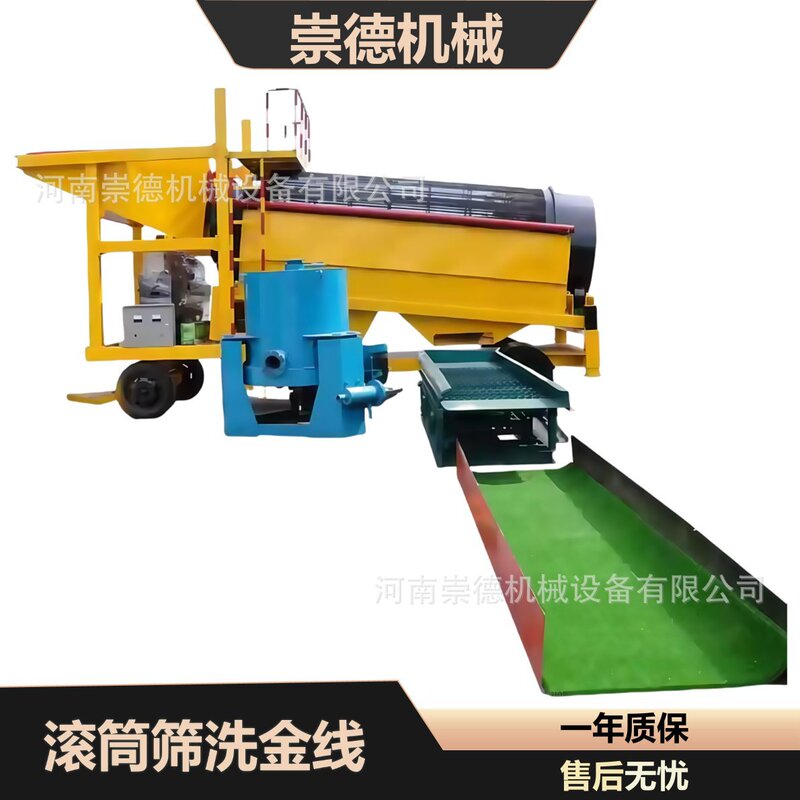 Wheel-Type Gold Mining Screening and Recovery Equipment for Dry Land Gold Panning, Capable of Processing 50-80 Tons Per Hour with a Drum Screen Gold Washing Line Wheel-Type Gold Mining Screening and Recovery Equipment for Dry Land Gold Panning, Capable of Processing 50-80 Tons Per Hour with a Drum Screen Gold Washing Line