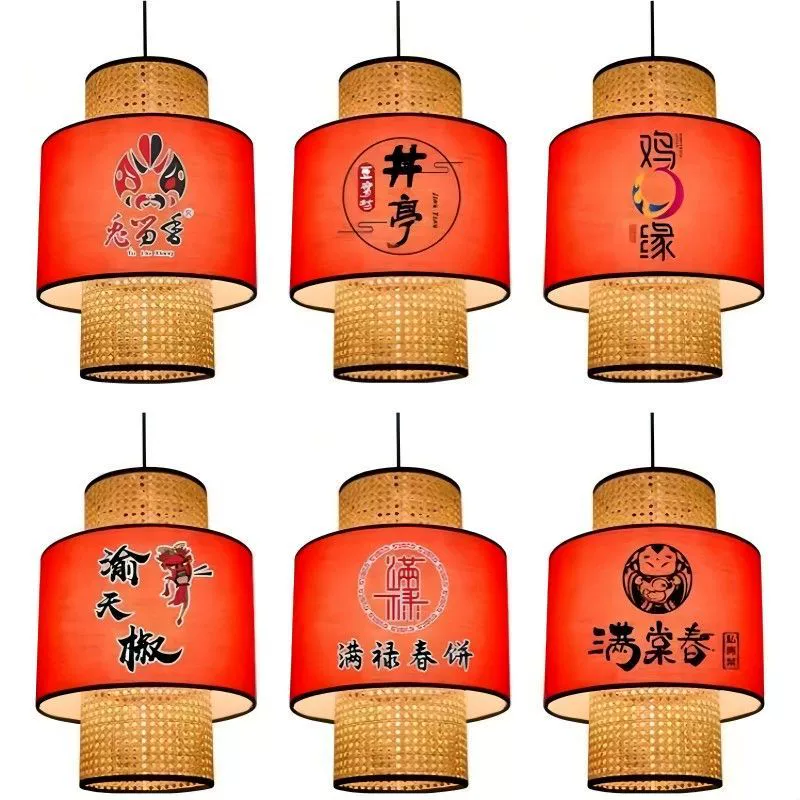 Бамбуковая антикварная ресторанная люстра в стиле середины века, ресторан, ресторан-хот-пот, отель, чайный домик, B&B, фонарь в китайском стиле