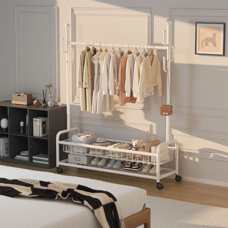 Thickened Floor-Standing Clothes Drying Rack for Bedroom, Small Simple Floor-Standing Coat Rack, Thickened Clothes Rack, Floor-Standing Vertical