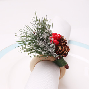 Amazon New Cedar napkin ring bell napkin buckle pine cone napkin ring red fruit napkin ring NAPKINRING