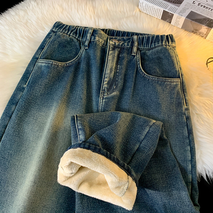 Dambonión| Primavera nuevos pantalones rectos de jeans elásticos para hombres, pantalones casuales de estilo americano para hombres