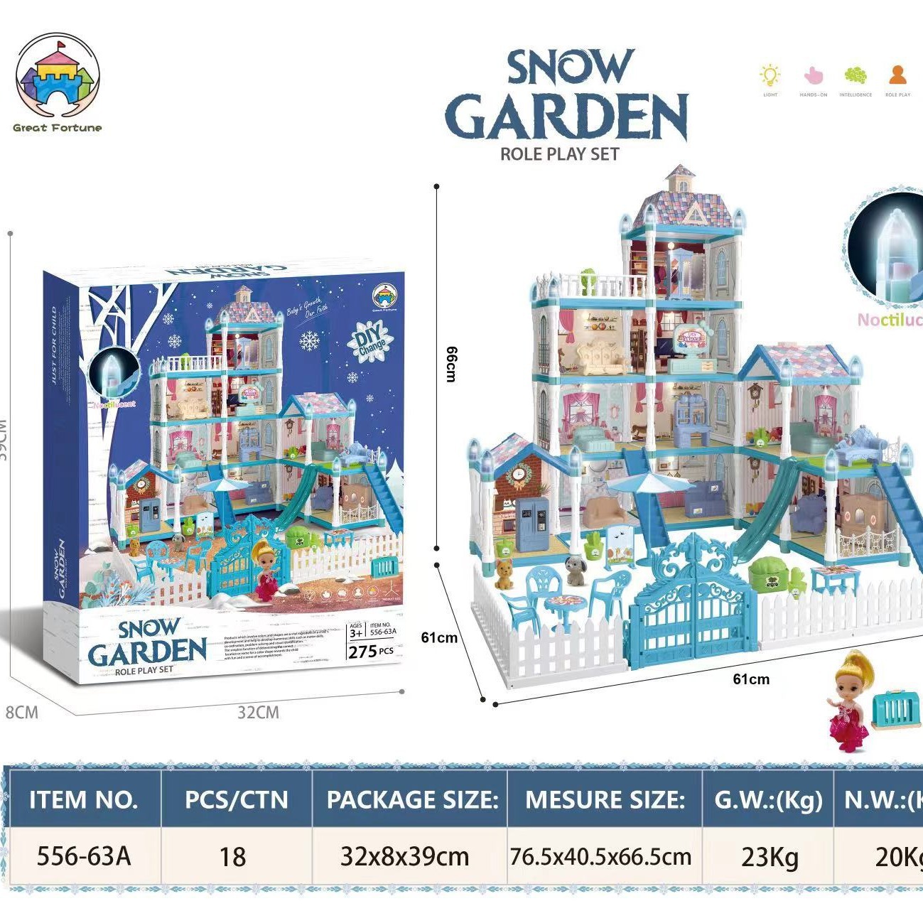 Cross-border play house new doll children's toy house villa house girl princess gift box castle toy wholesale