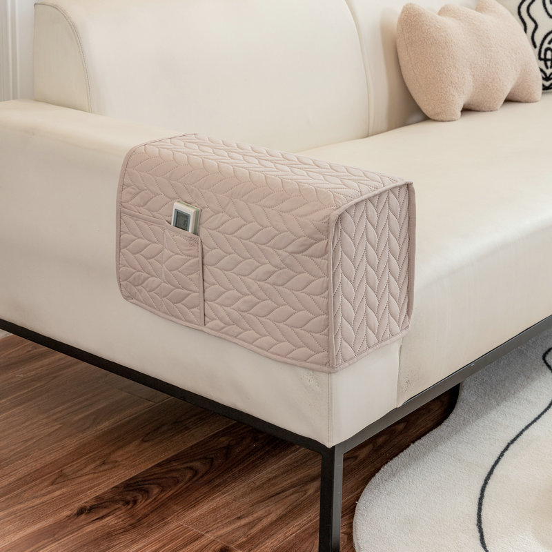 Modern Simple Household Armrest Cover Four-season Sofa Armrest Protective Cover Thickened Sofa Cover Two-piece Set with Storage
