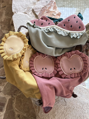 ins new 23 summer do baby cute fruit suspender one-piece swimsuit girls lace quick-drying vacation swimsuit