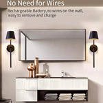 跨境美式免接线充电壁灯客厅卧室床头灯遥控带电池跨境亚马逊专供