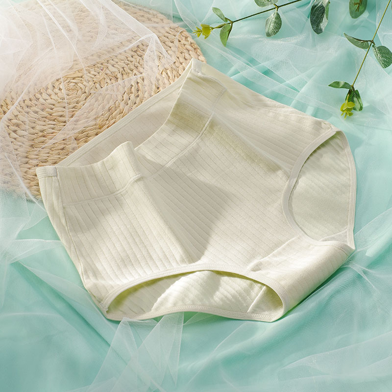 Ropa interior de mujer al por mayor 40 ropa interior de mujer de algodón peinado color sólido alto punto de algodón elástico de cintura alta más ropa interior de mujer de algodón de tamaño