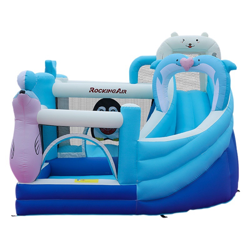 Doctor Dolphin | Castillo para niños pequeño castillo doméstico castillo inflable para niños combinación de toboganes inflables castillo interior