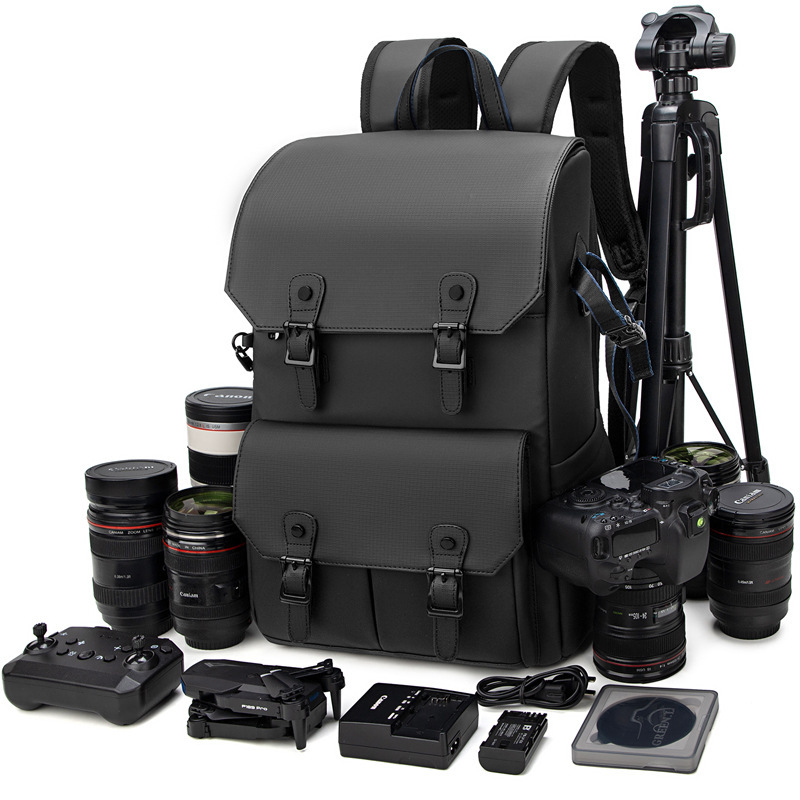 Abrasion Resistant Backpack Camera Bag, Waterproof, Anti-Theft, Large-Capacity Leather Film Material Drone Bag, Oxford Cloth Backpack Photography Backpack Abrasion Resistant Backpack Camera Bag, Waterproof, Anti-Theft, Large-Capacity Leather Film Material Drone Bag, Oxford Cloth Backpack Photography Backpack