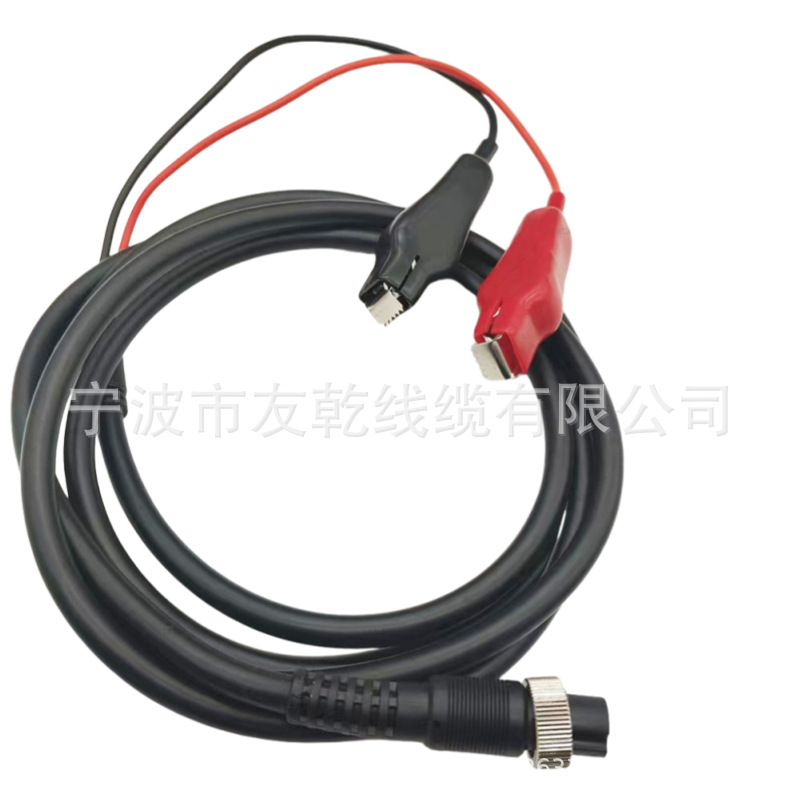 18ft Electric Fishing Reel Power Cable M15 Aviation Plug to Alligator Clip Battery Connection Cable, Used for