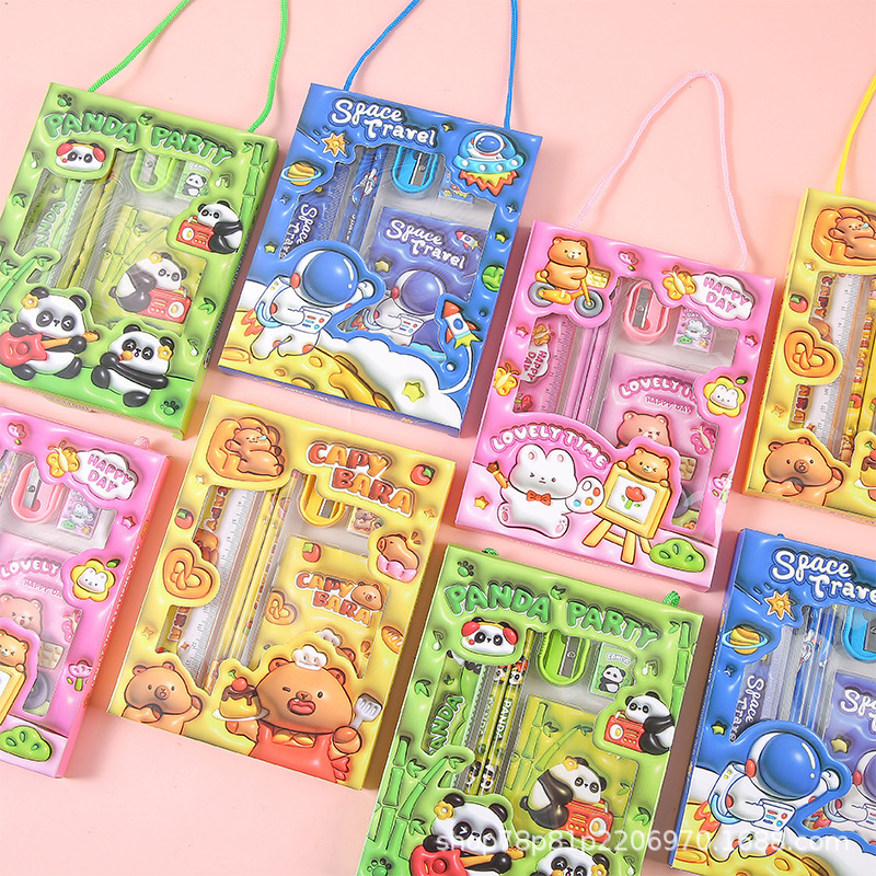 Set de Regalos Infantiles de Cartón Blanco para Cumpleaños y Graduación