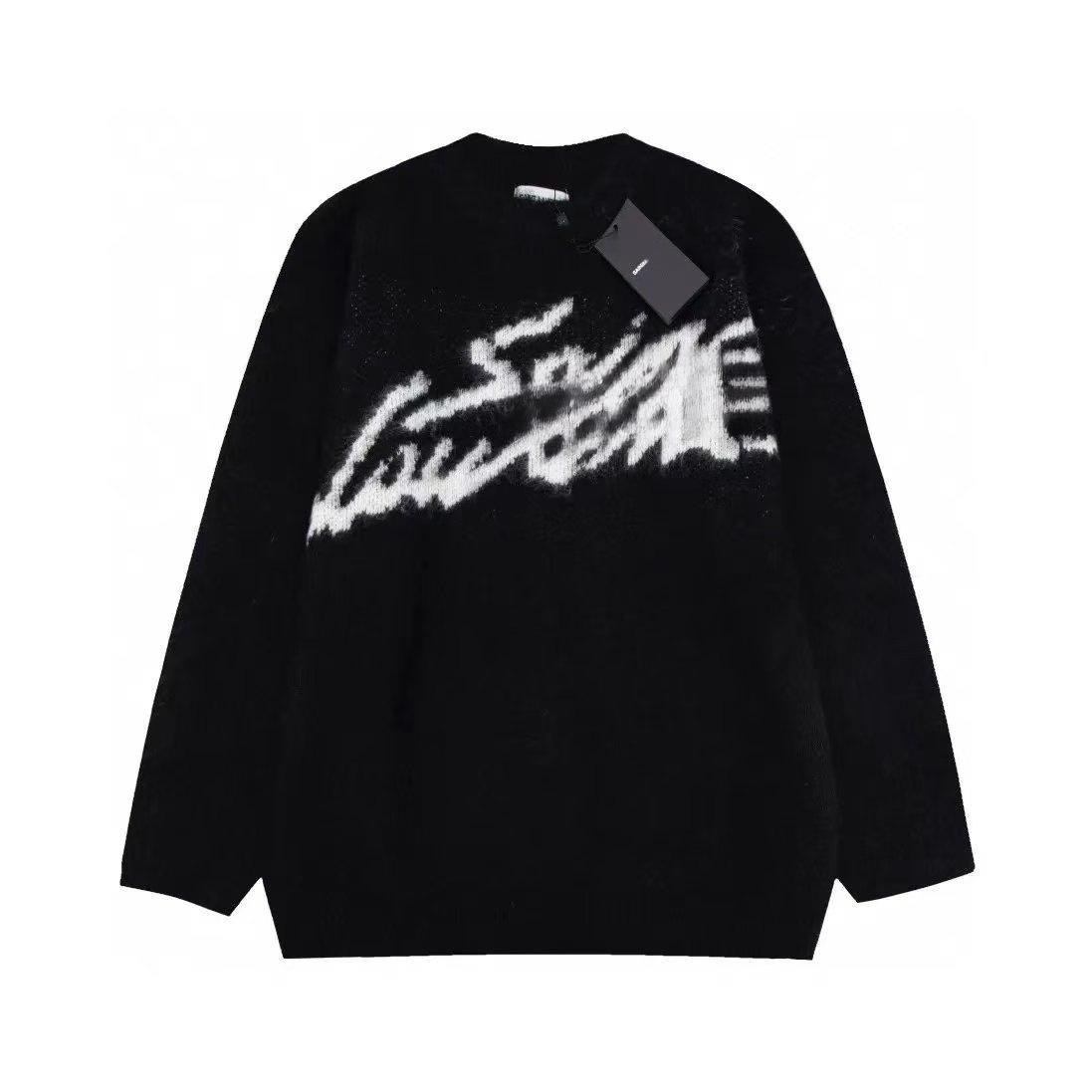 Qara Mohair Sviter - Yumşaq, Rahat, Unisex