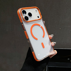 跨境适用苹果17promax手机壳亚克力磁吸防摔透明iPhone16壳