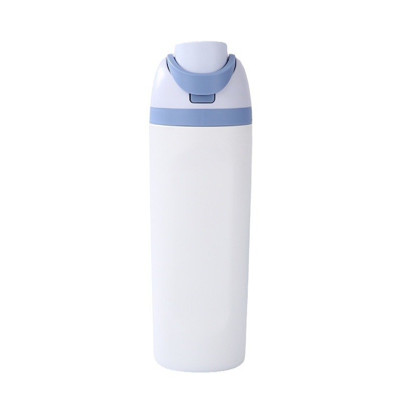 패셔너블한 더블 드링크 보온병 컵 600ml 라이트 블루