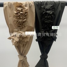 进口面料 立体手作花朵围巾wj429