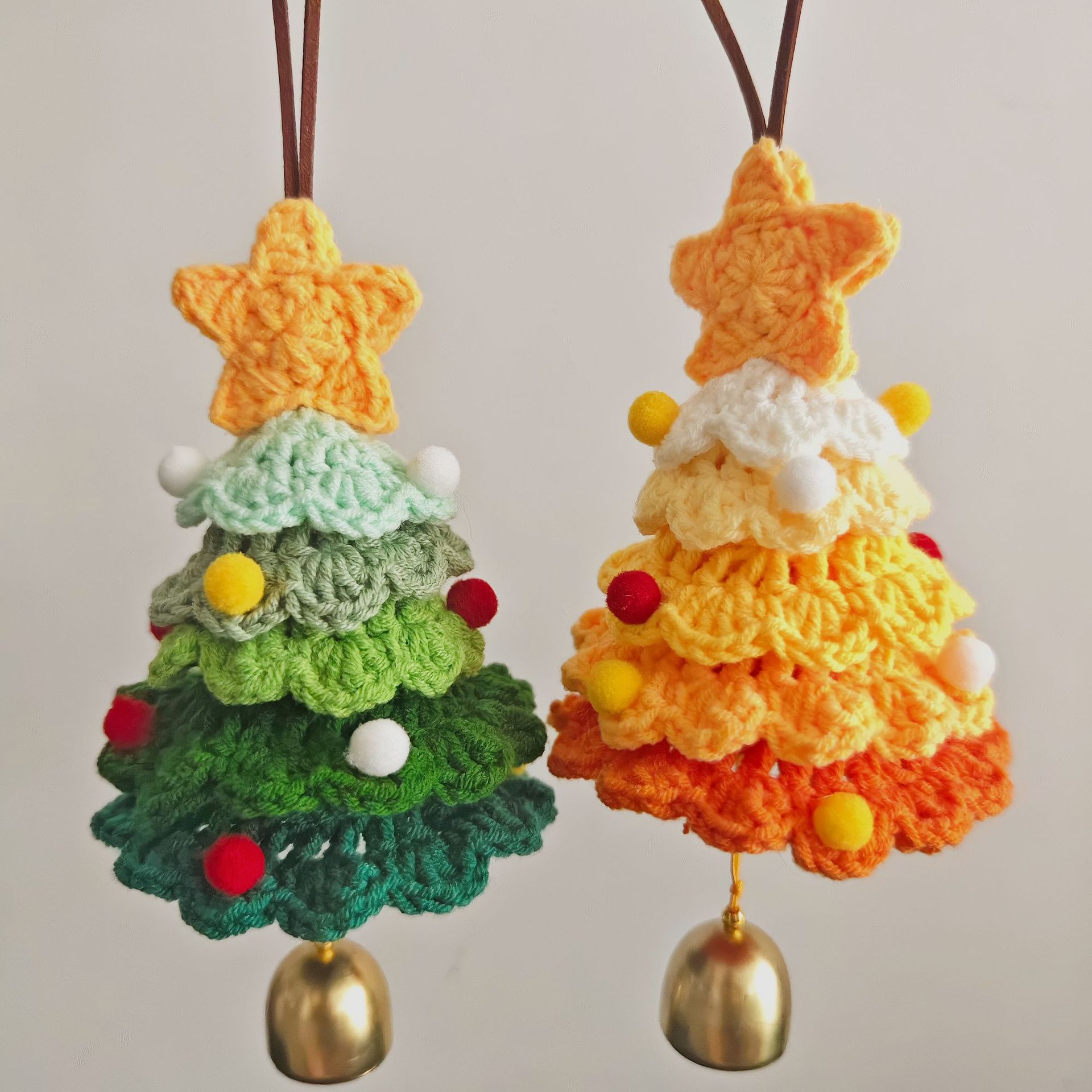Cross-Border Special Wool Crochet Christmas Tree Ornaments Plush Christmas Pendants Christmas Decoration Car Pendants