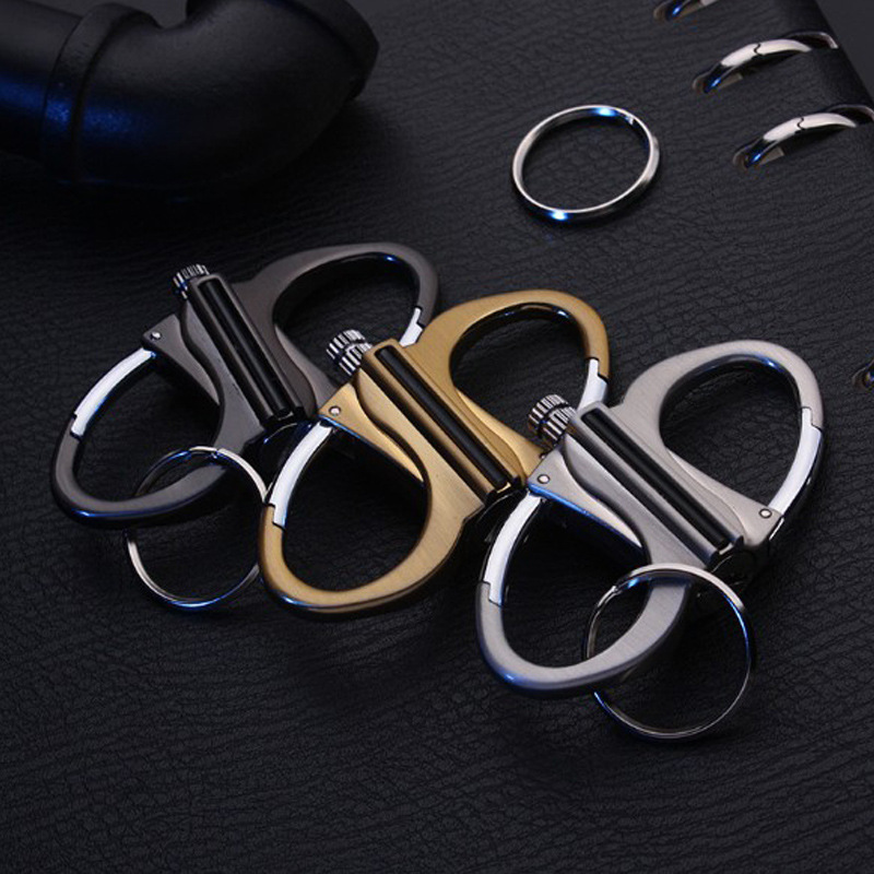 Metal Keychain Lighter挂件便携式登山扣钥匙扣金属煤油万次火柴|undefined