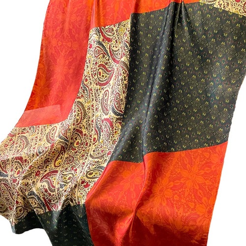 Xinli Brocade Oversized Silk Scarf Women's Spring and Autumn Versatile Long Scarf Women's Winter Dual-Purpose Mid-Autumn Festival Gift for Mom