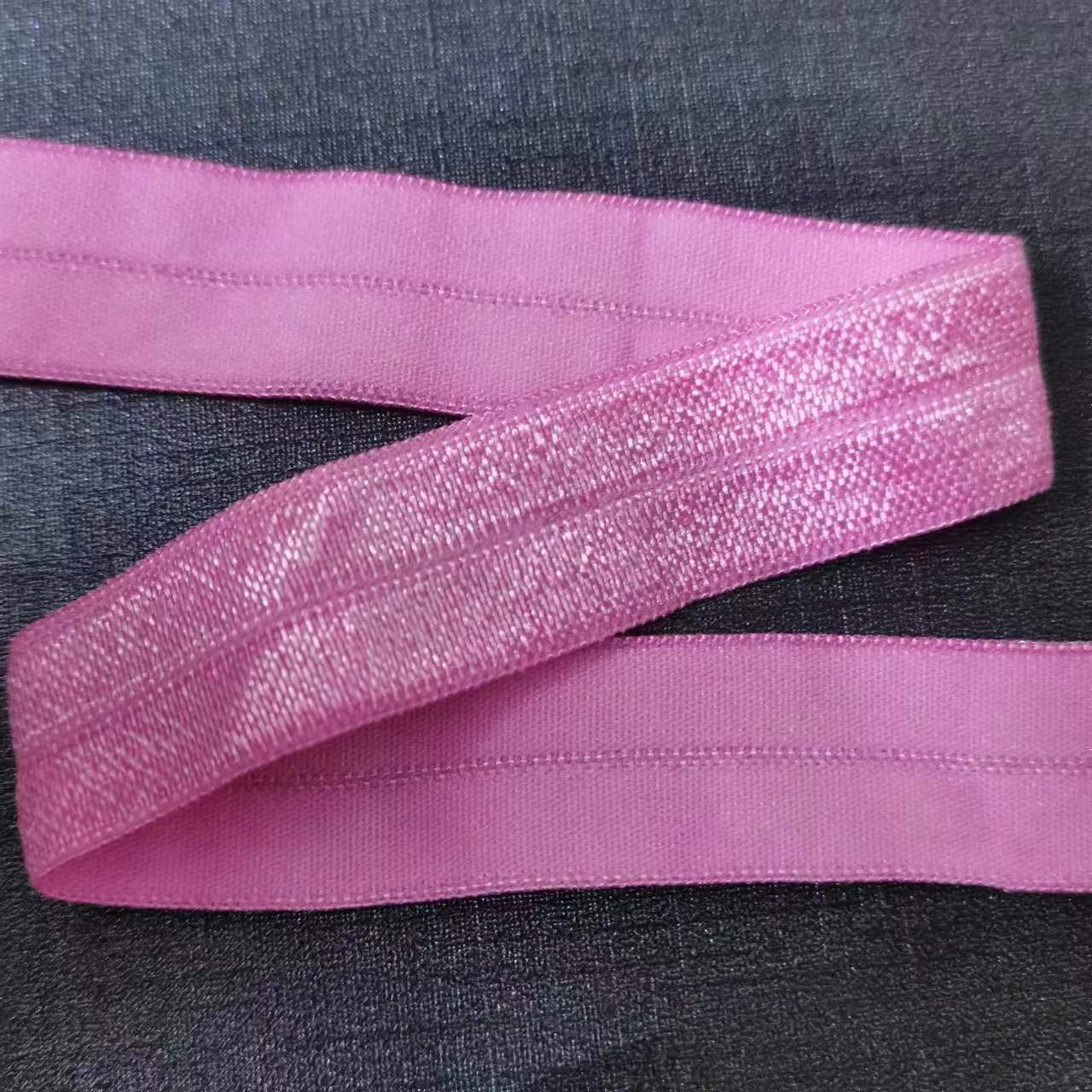 1.5锦纶光面包边带 光面弹力包边条辅料 工艺品头饰 对折弹力带