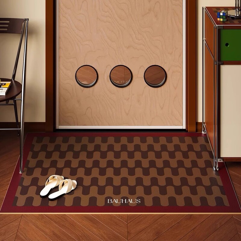 Medieval Style Entrance Door Floor Mats, Stain-Resistant, No-Wash, High-End Leather Floor Mats, Household Anti-Slip Foot Mats, Drop Shipping