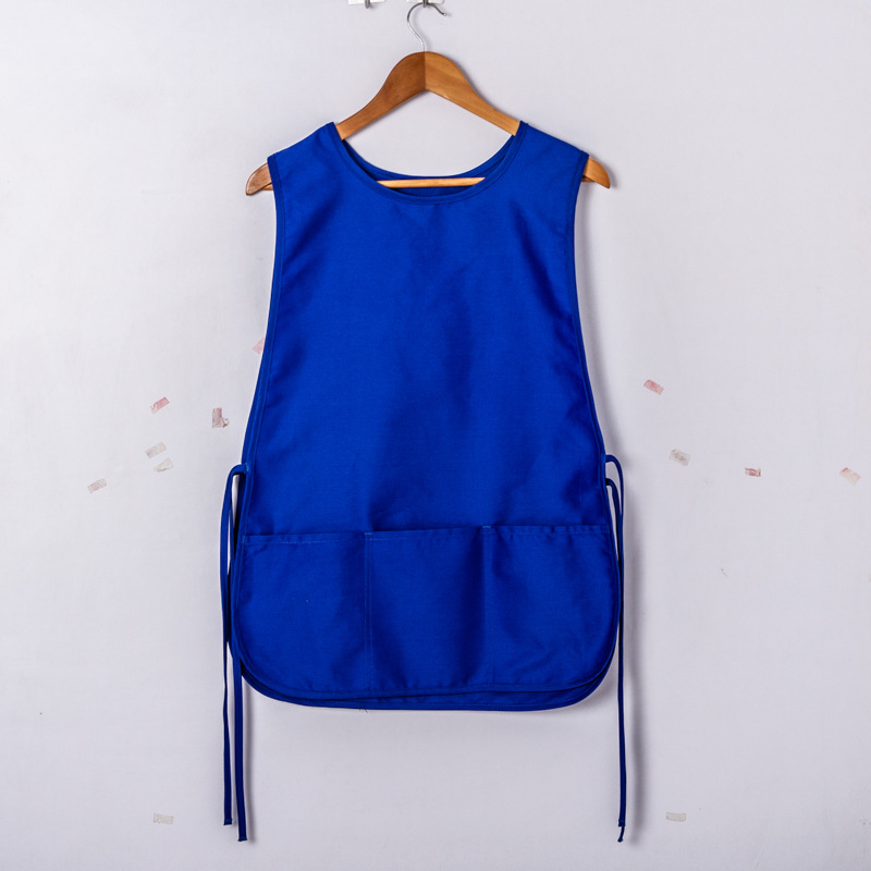 180 g 80/20ポリエステル綿紗卡ベストエプロンブルー