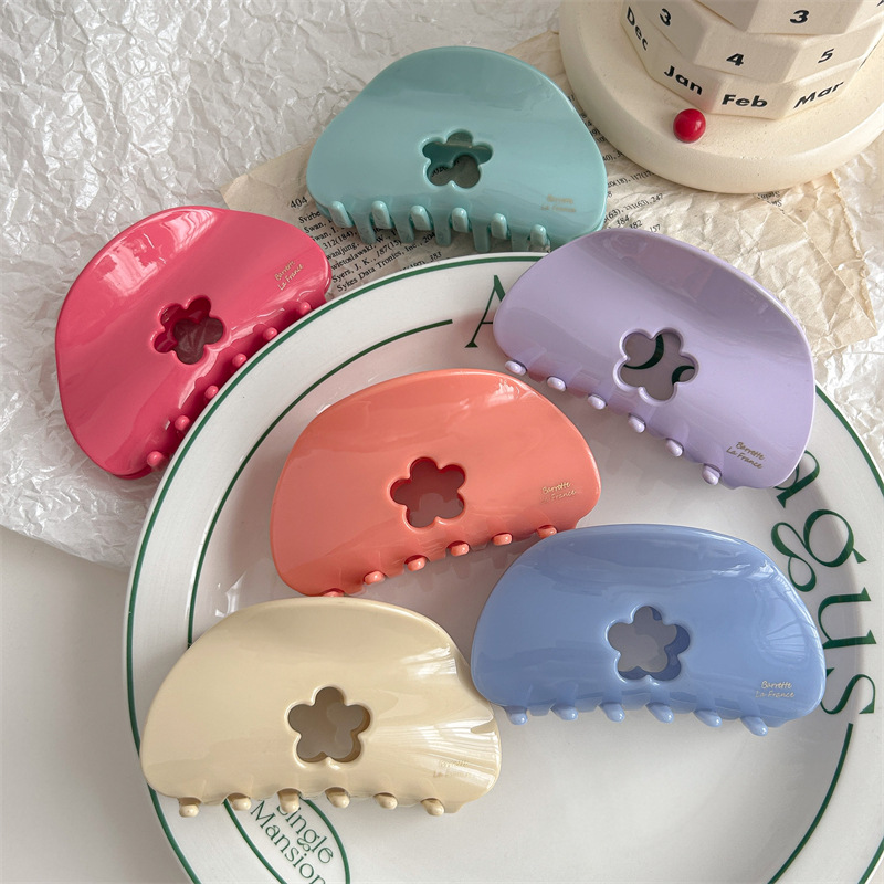 45g Weight Hair Claws Hair Accessories Type 1 Piece Quantity Casual, Daily Occasion Acetic acid sheets Material Flower Pattern All Seasons Season Women's Gender Cute, Sweet Style Cute Sweet Women's Flower Acetic Acid Sheets Hair Claws 1