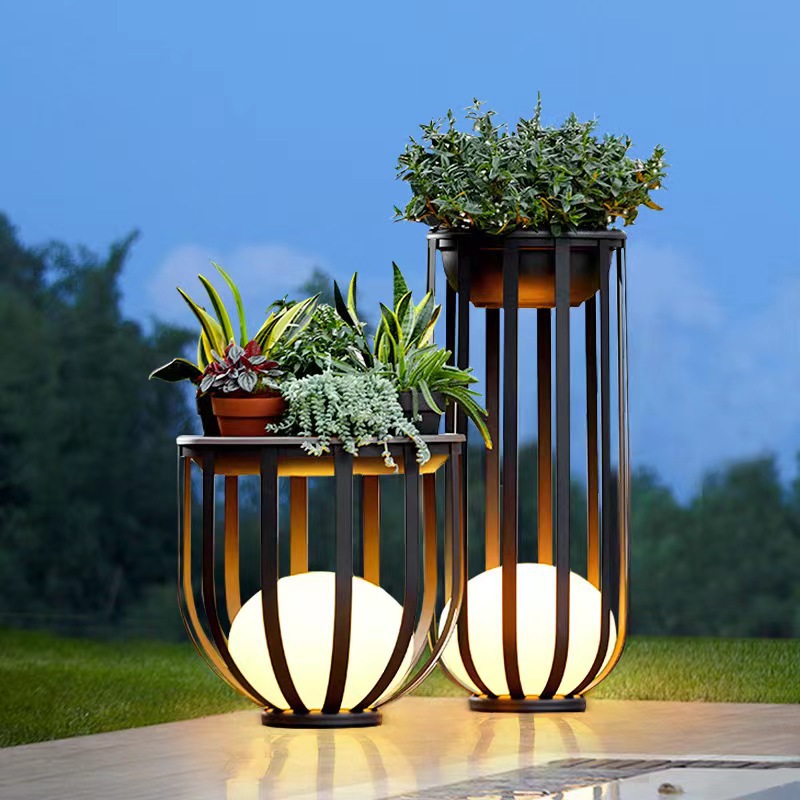 Solar Outdoor Waterproof Yard Lamp Lawn Lamp Villa Balcony Garden Lamp Floor Lamp Outdoor Flower Stand Lamp