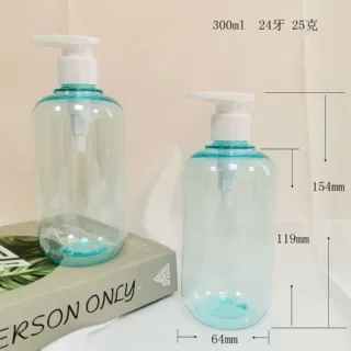 源头工厂直供300ml PET乳液圆瓶 洗发水沐浴露日化乳液塑料瓶