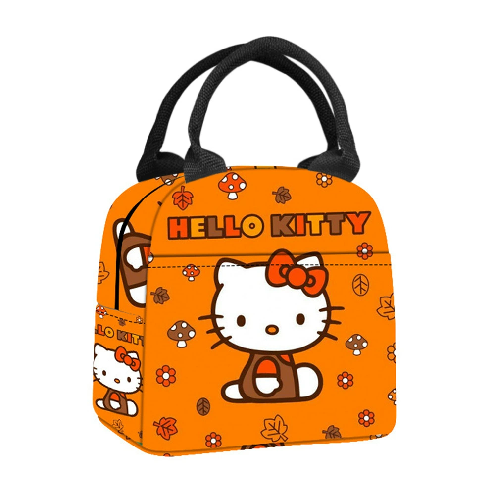 Hello Kitty, ручной мультяшный милый термос, сумка-ланч для учеников начальной школы, сумка для еды