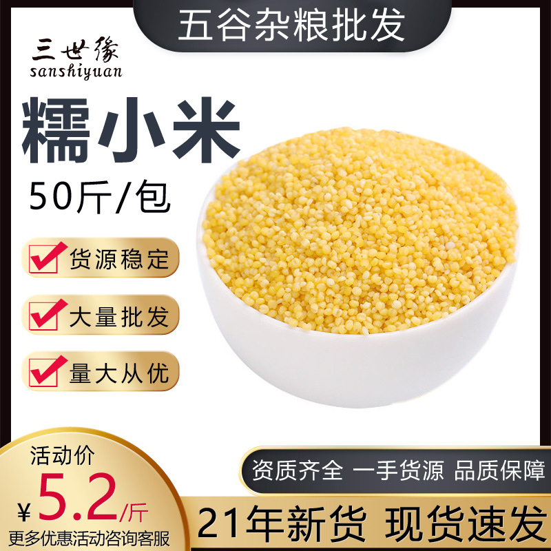批發糯小米 廠家銷售五谷雜糧原料散裝 OEM代工貼牌