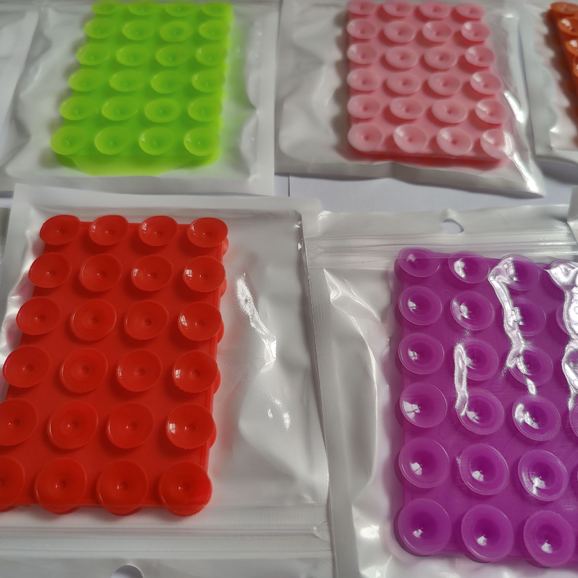 手机吸盘24粒 大吸盘吸力强 硅胶双面吸盘解压玩具