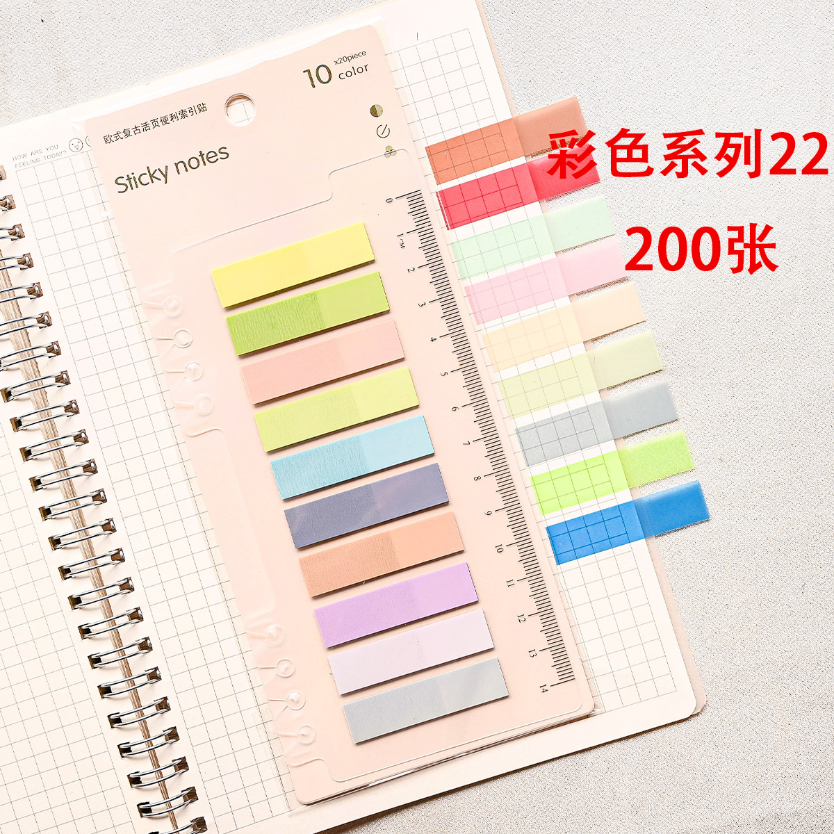 Fabricantes al por mayor PET 10 colores 200 etiquetas de índice transparentes para estudiantes de lectura etiqueta de oficina pegatinas impermeables