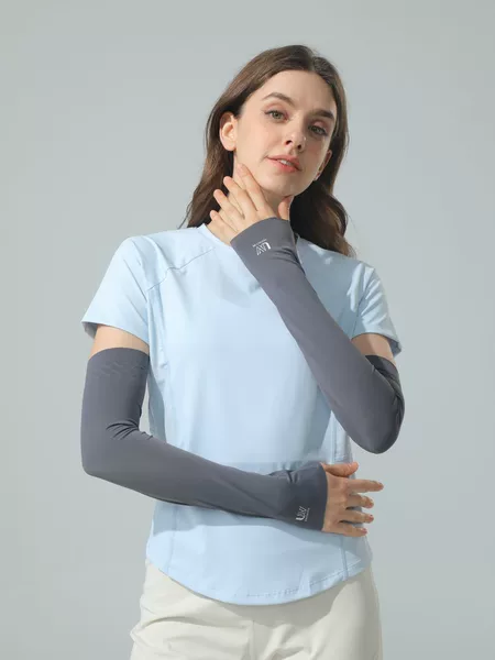 Ice silk breathable sun protection sleeves, UV protection, cool and highly elastic, skin-friendly, non-slip, for outdoor cycling and driving, arm guards wholesale