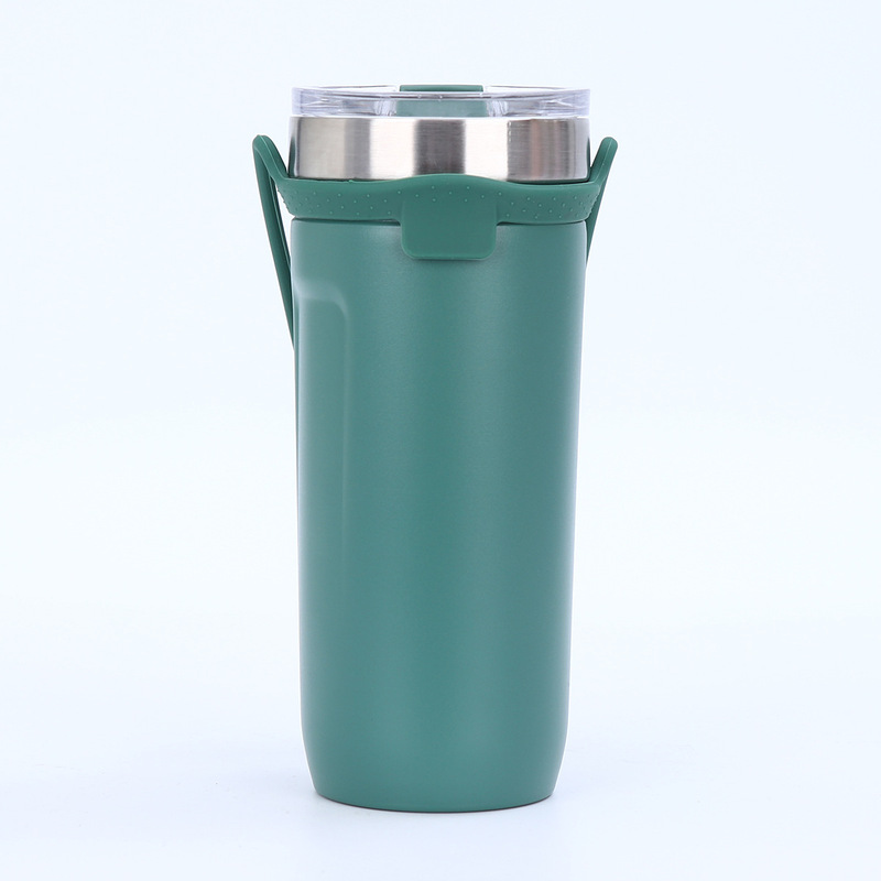 新しいシリコーンポータブルコーヒーカップ 304 ステンレス鋼二層真空断熱カップポータブルカーカップ卸売|undefined